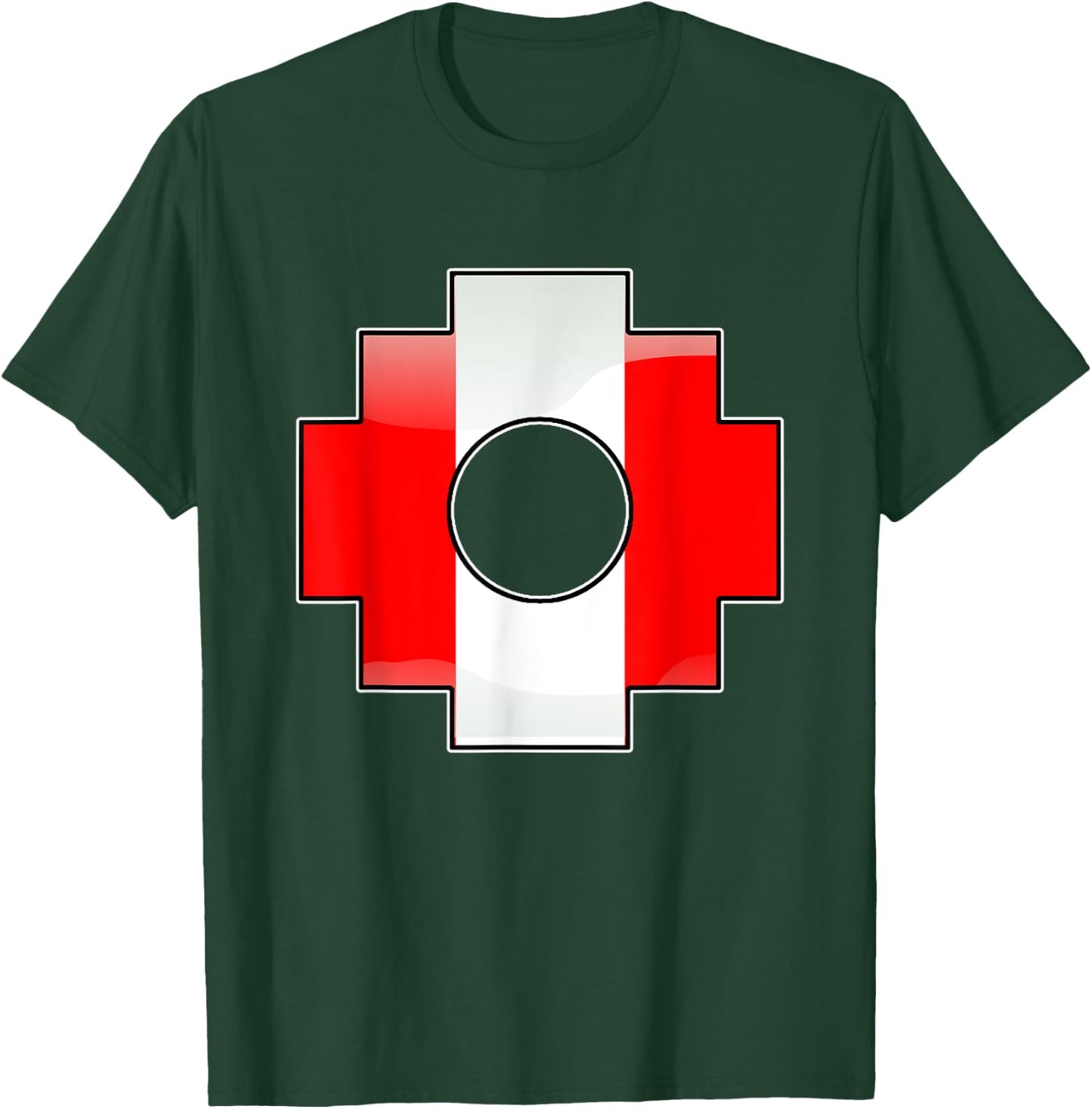 Peru Chakana Inca Cross And Peruvian Flag T-Shirt - T-Shirt | Forest
