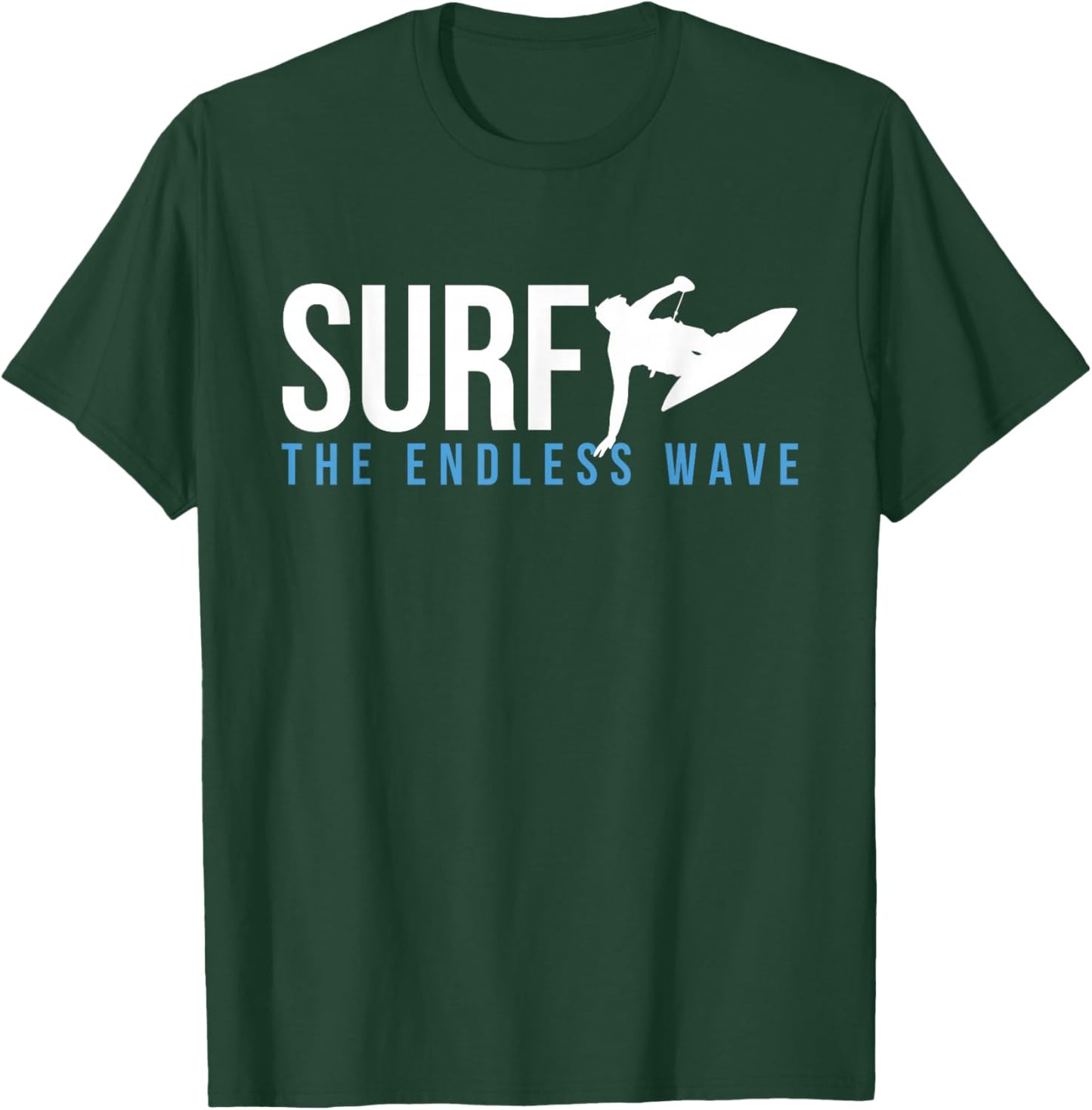 Surf The Endless Wave Wakeboard Wakeboarding Wakesurf Board T-Shirt - T-Shirt | Forest
