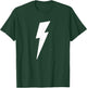 Simple Lightning Bolt in White | Thunder Bolt Graphic T-Shirt - T-Shirt | Forest