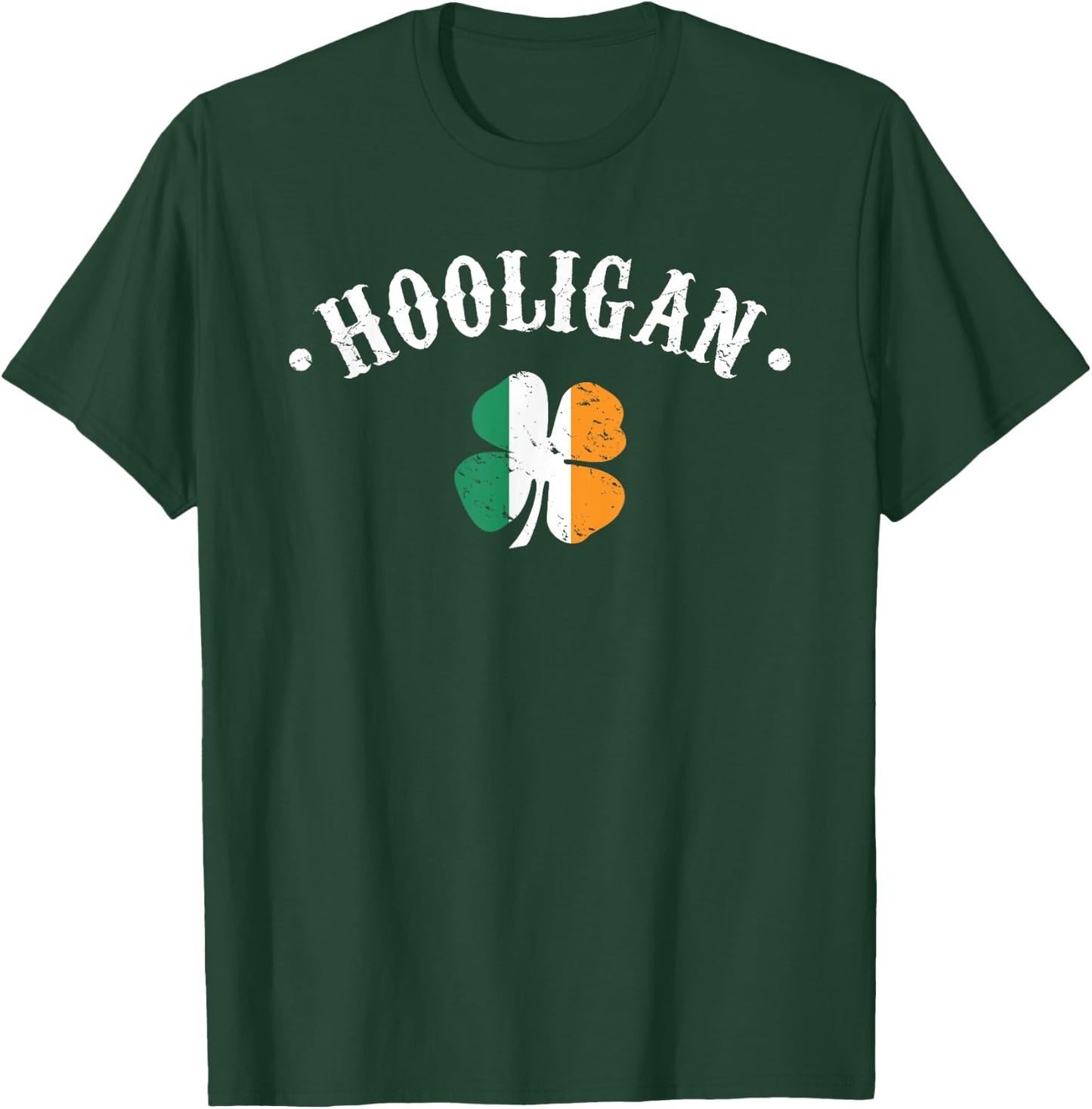 Hooligan St Patricks Day Irish Shamrock Flag T-Shirt - T-Shirt | Forest
