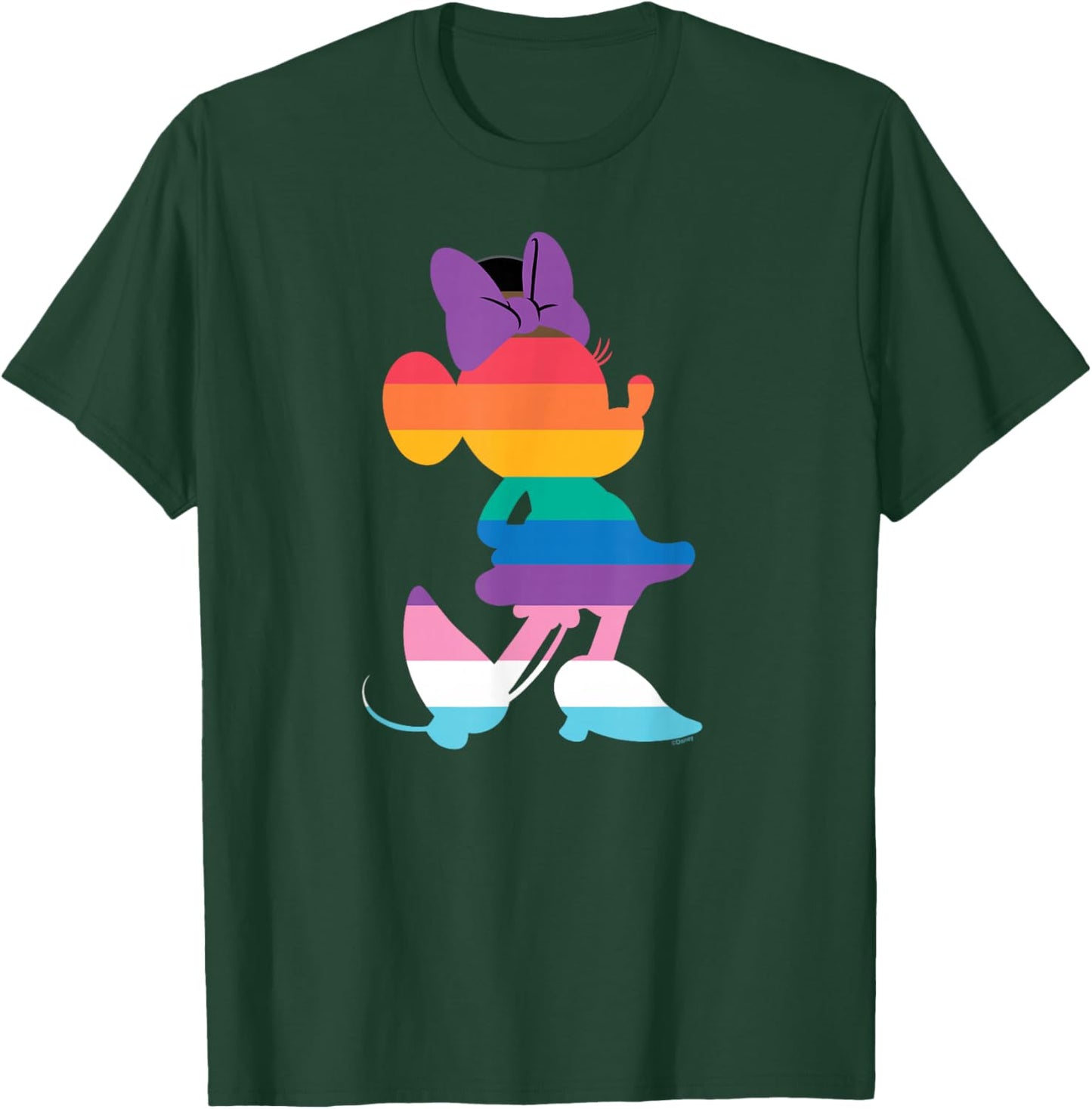 Disney Minnie Mouse Pride Inclusive Pose Rainbow Icon Fill T-Shirt - T-Shirt | Forest