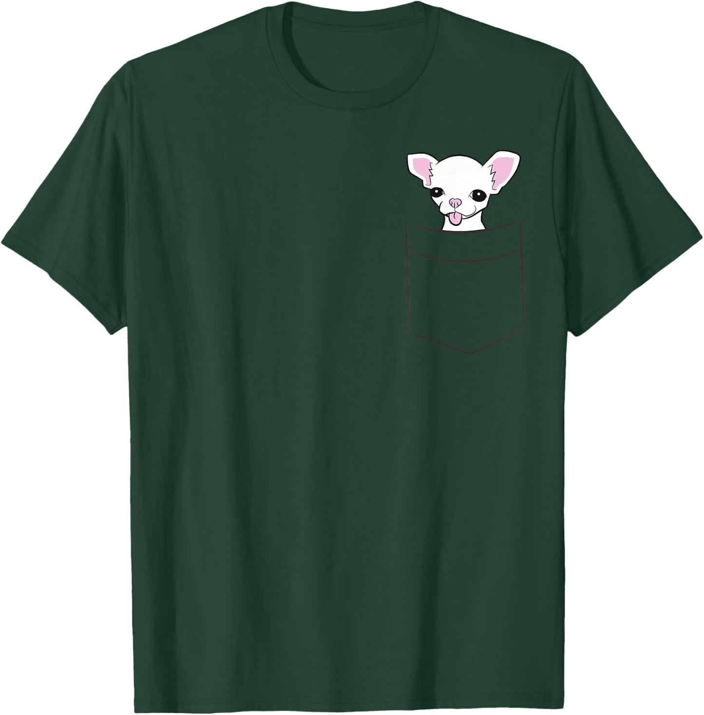 Chihuahua Dog In Pocket Funny Chihuahua T-Shirt - T-Shirt | Forest