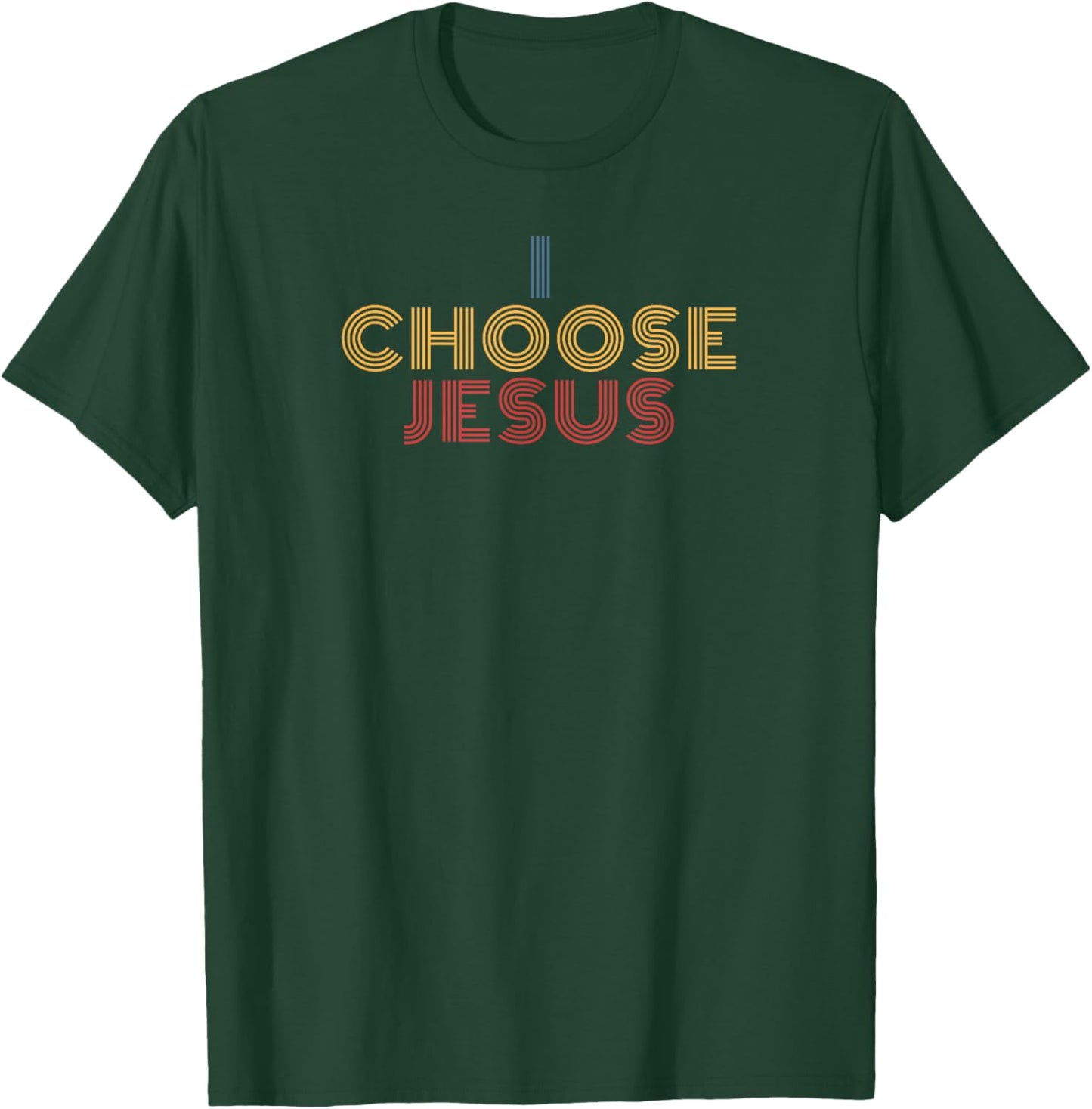 I Choose Jesus retro 70s vintage T-Shirt - T-Shirt | Forest