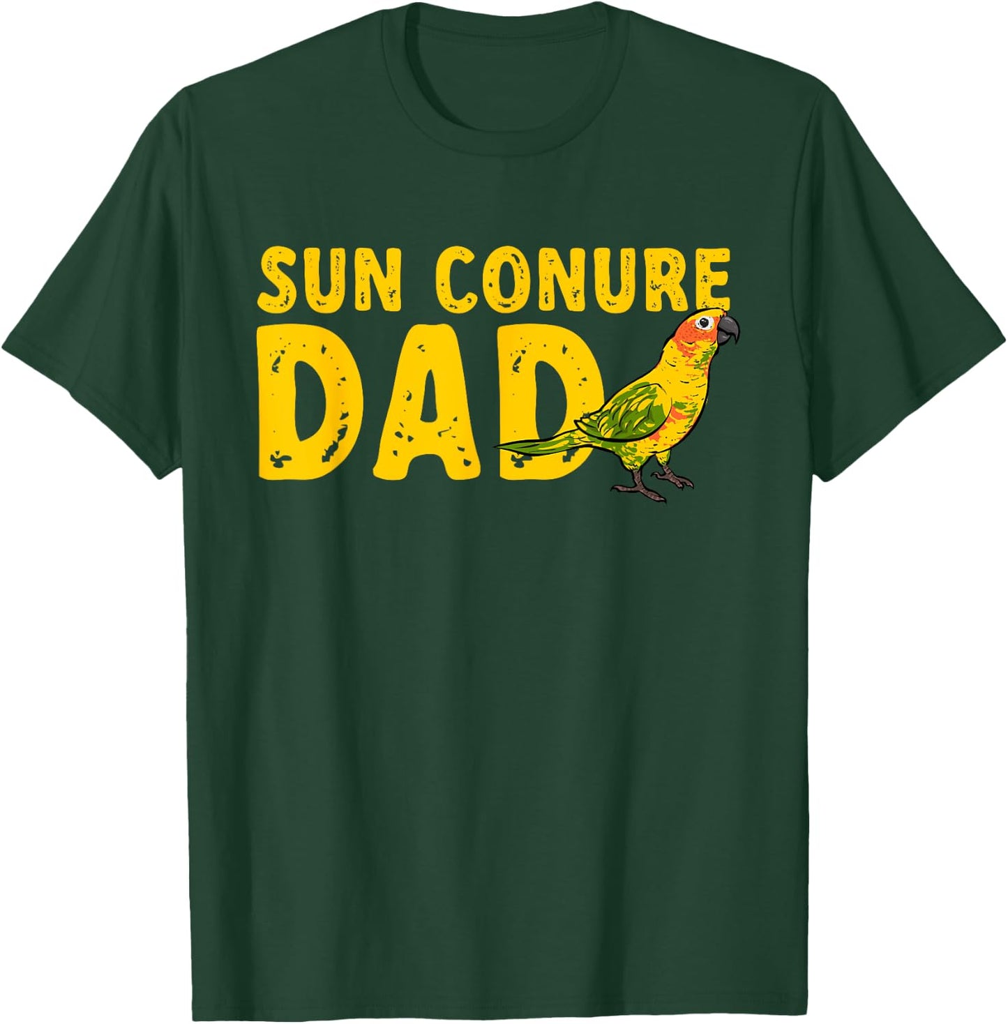 Sun Conure Dad Bird Dad Parrot Bird Conure T-Shirt - T-Shirt | Forest