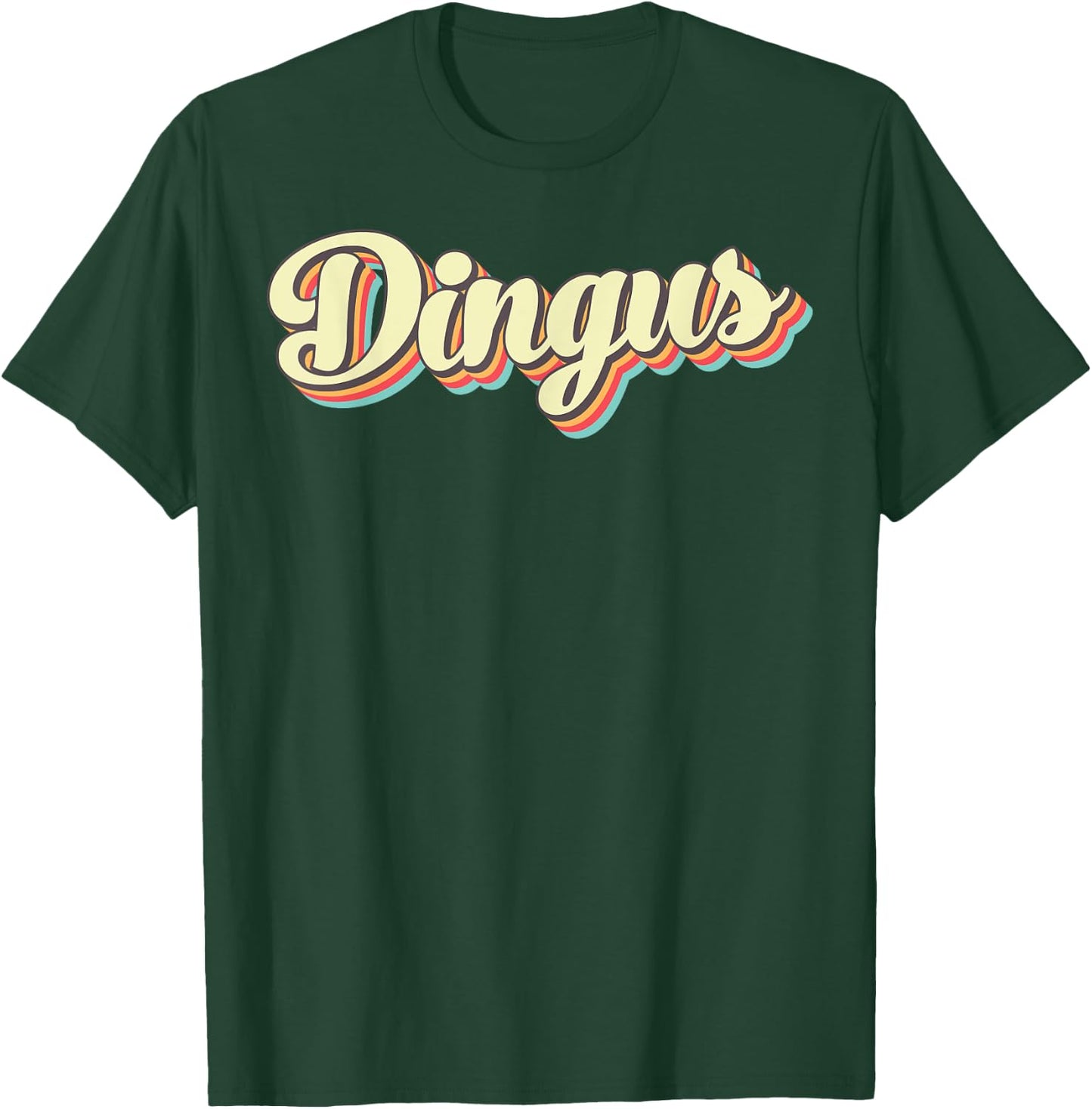 Dingus Retro Art Baseball Font Vintage T-Shirt - T-Shirt | Forest