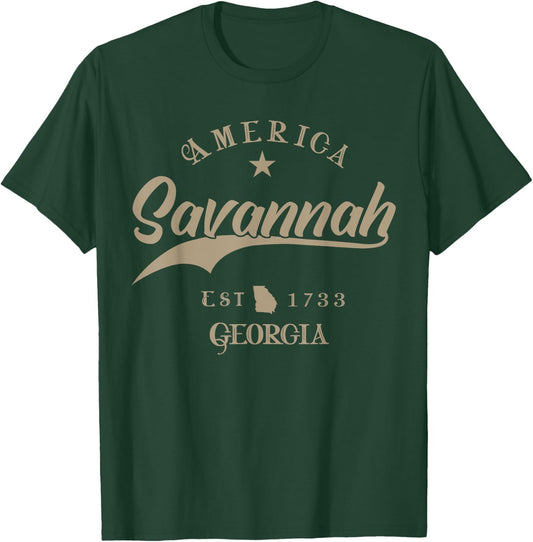 Savannah GA | Georgia T-Shirt - T-Shirt | Forest