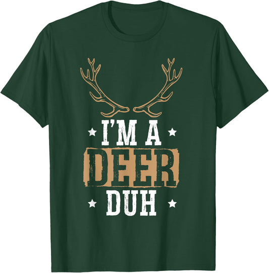 I'm a Deer Duh Halloween Easy Lazy Costume T-Shirt - T-Shirt | Forest