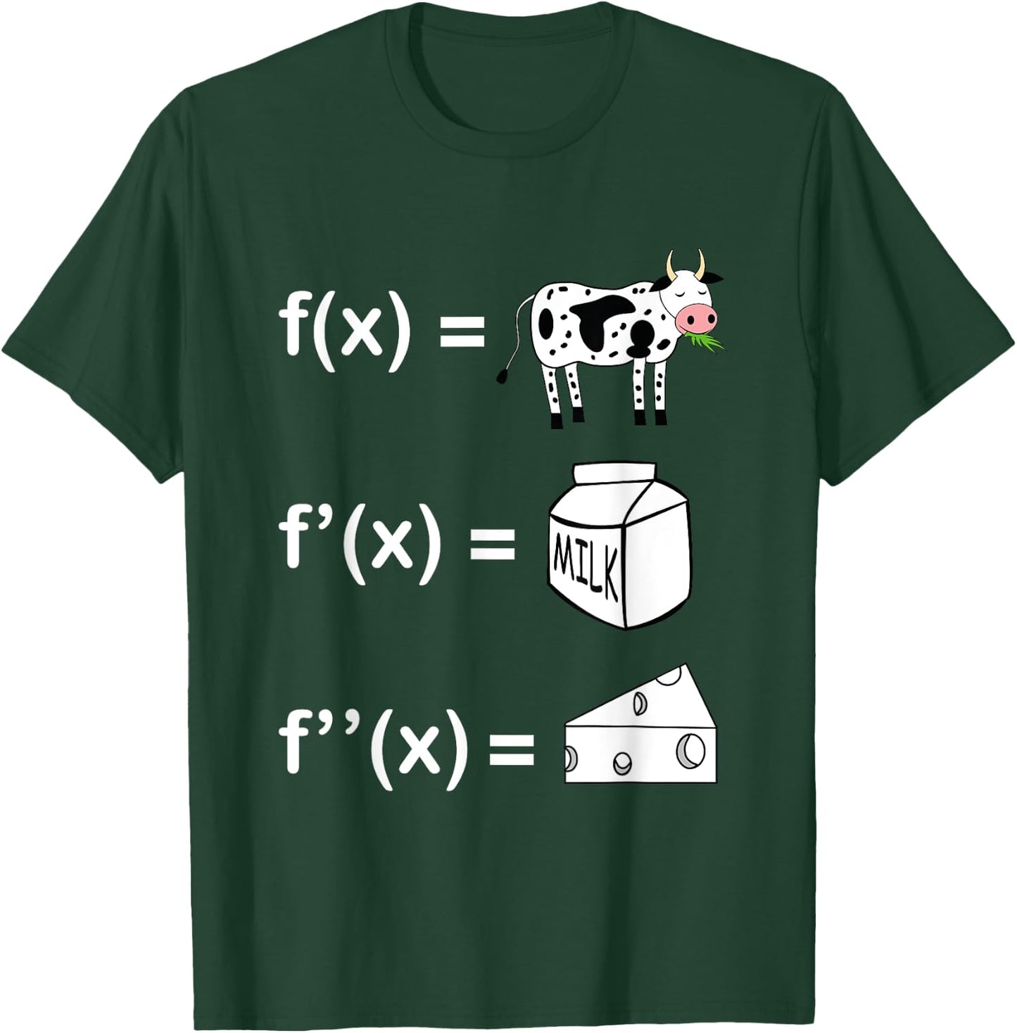 Cowculus Calculus Derivative Mathematics Funny Math Teacher T-Shirt - T-Shirt | Forest