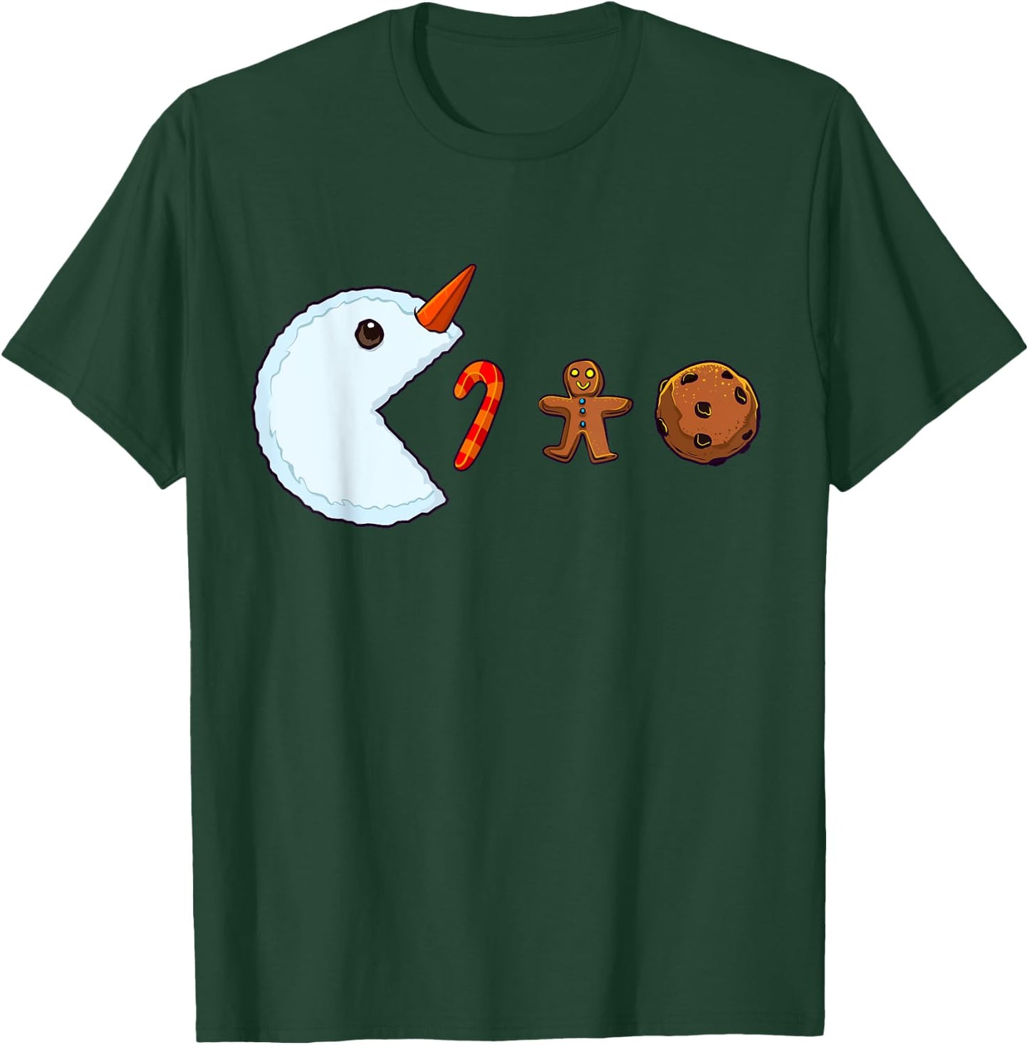 Christmas Gamer Video Game Snowman Candy Cane Boys Kids T-Shirt - T-Shirt | Forest