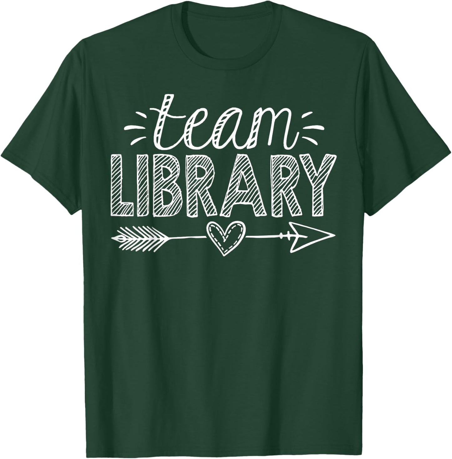 Team Library Teacher Student Back To School T-Shirt - T-Shirt | Forest