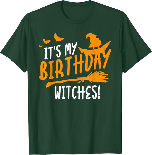 It's My Birthday Witches Halloween Vintge Nightmare T-Shirt - T-Shirt | Forest