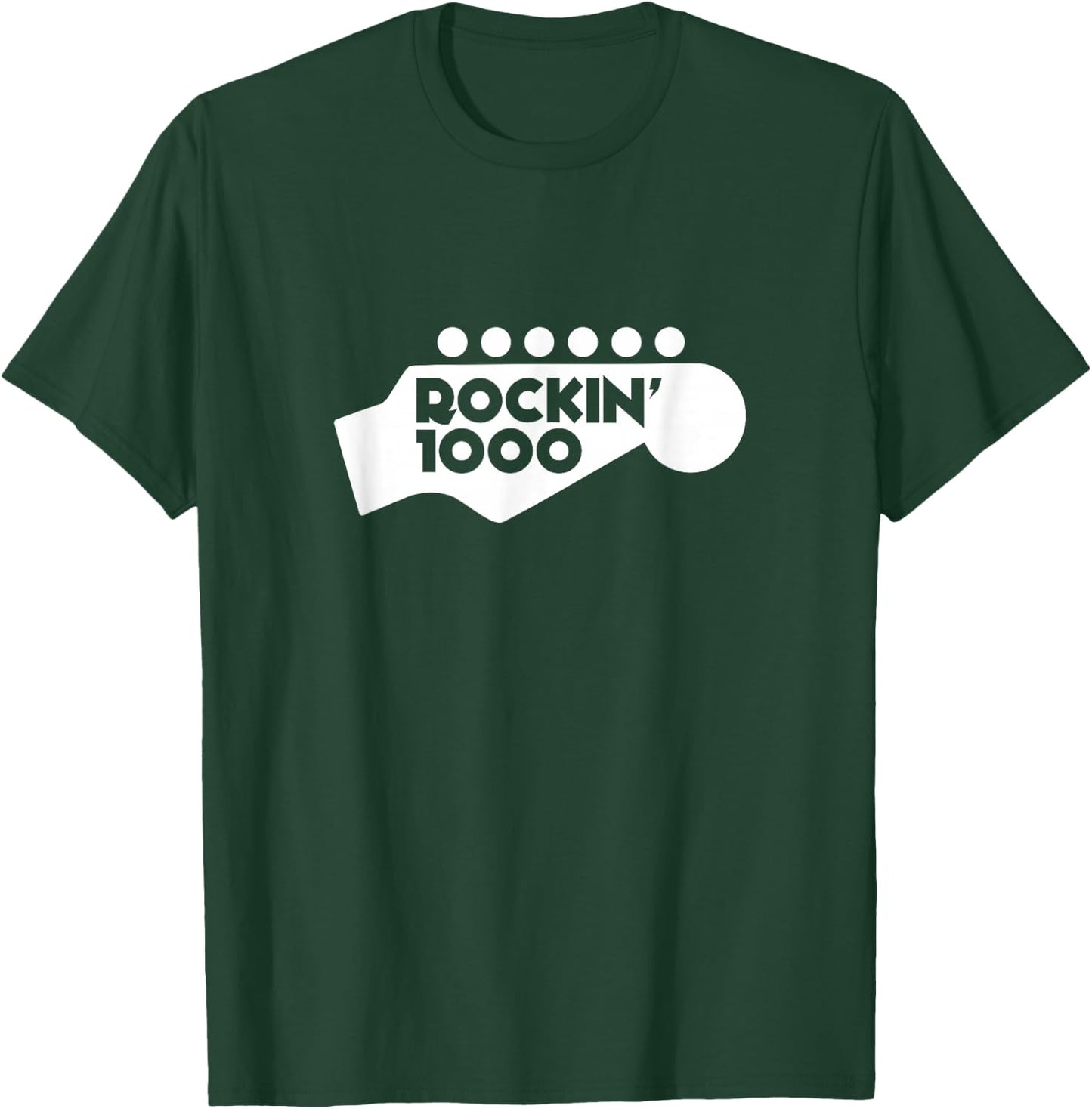 Rockin'1000 Logo with headstock white T-Shirt - T-Shirt | Forest