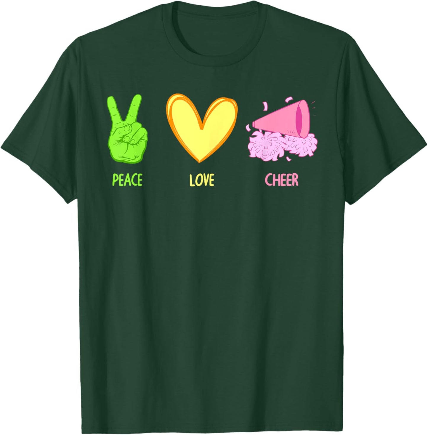 Cute Cheerleader Design Girls Cheerleading Cheer T-Shirt - T-Shirt | Forest