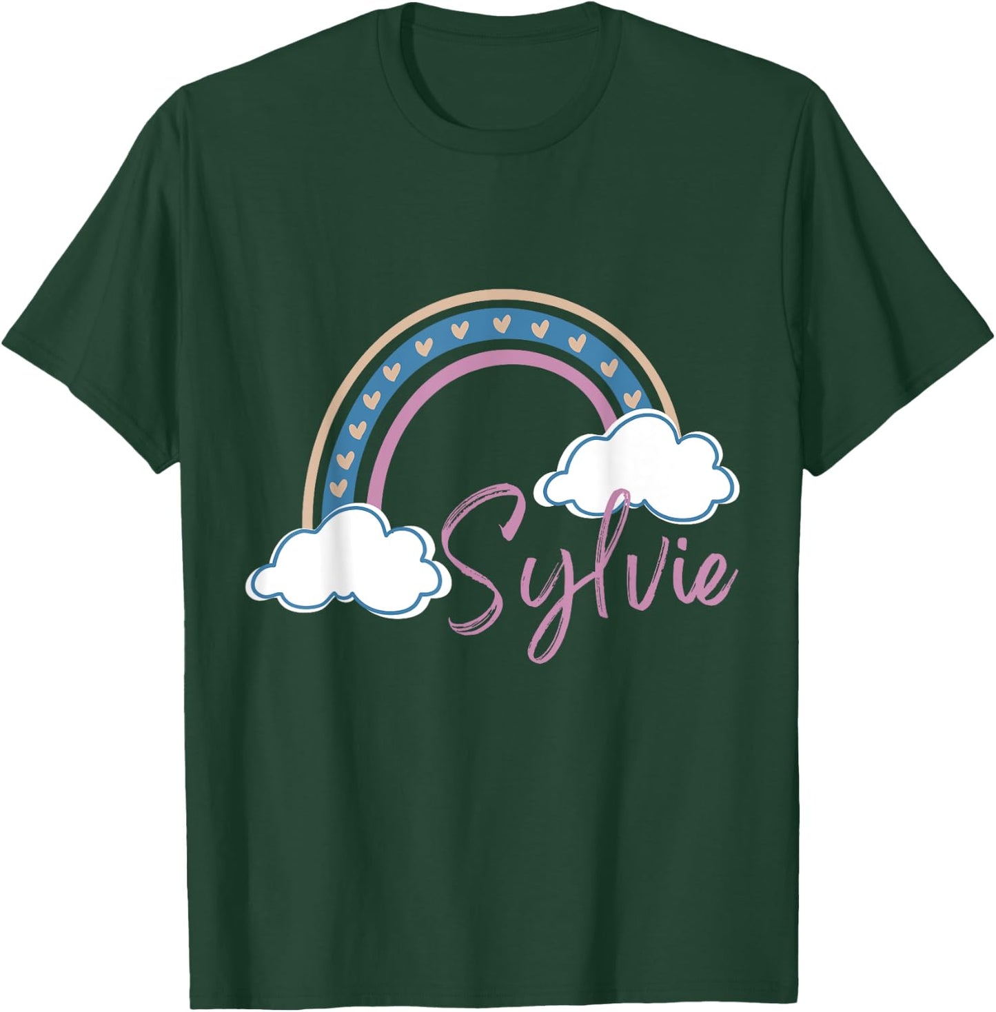 Sylvie Name tag Girl Boho Rainbow Pink Sylvie Rainbow T-Shirt - T-Shirt | Forest