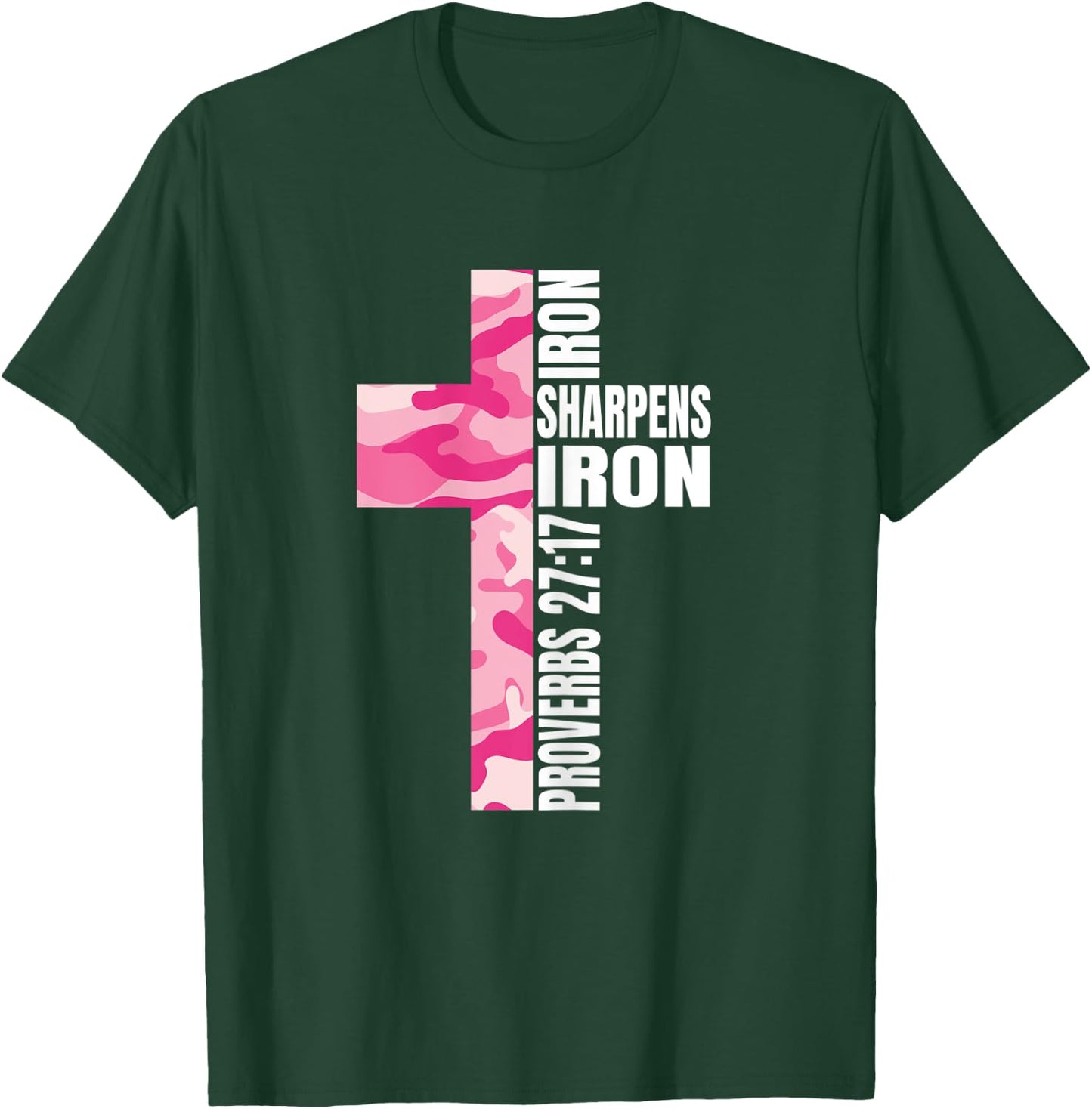 Pink Camo Cross Christian Best Friend Bible Verse Graphic T-Shirt - T-Shirt | Forest