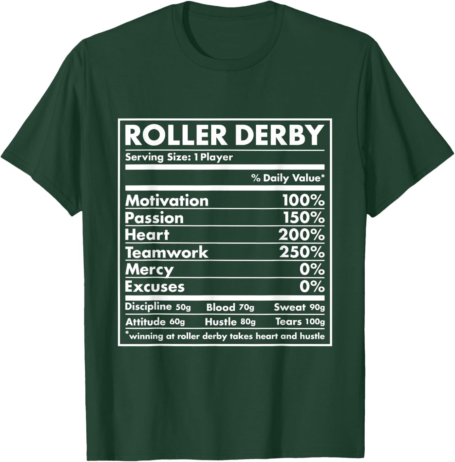 Sport Nutrition Roller Derby T-Shirt - T-Shirt | Forest
