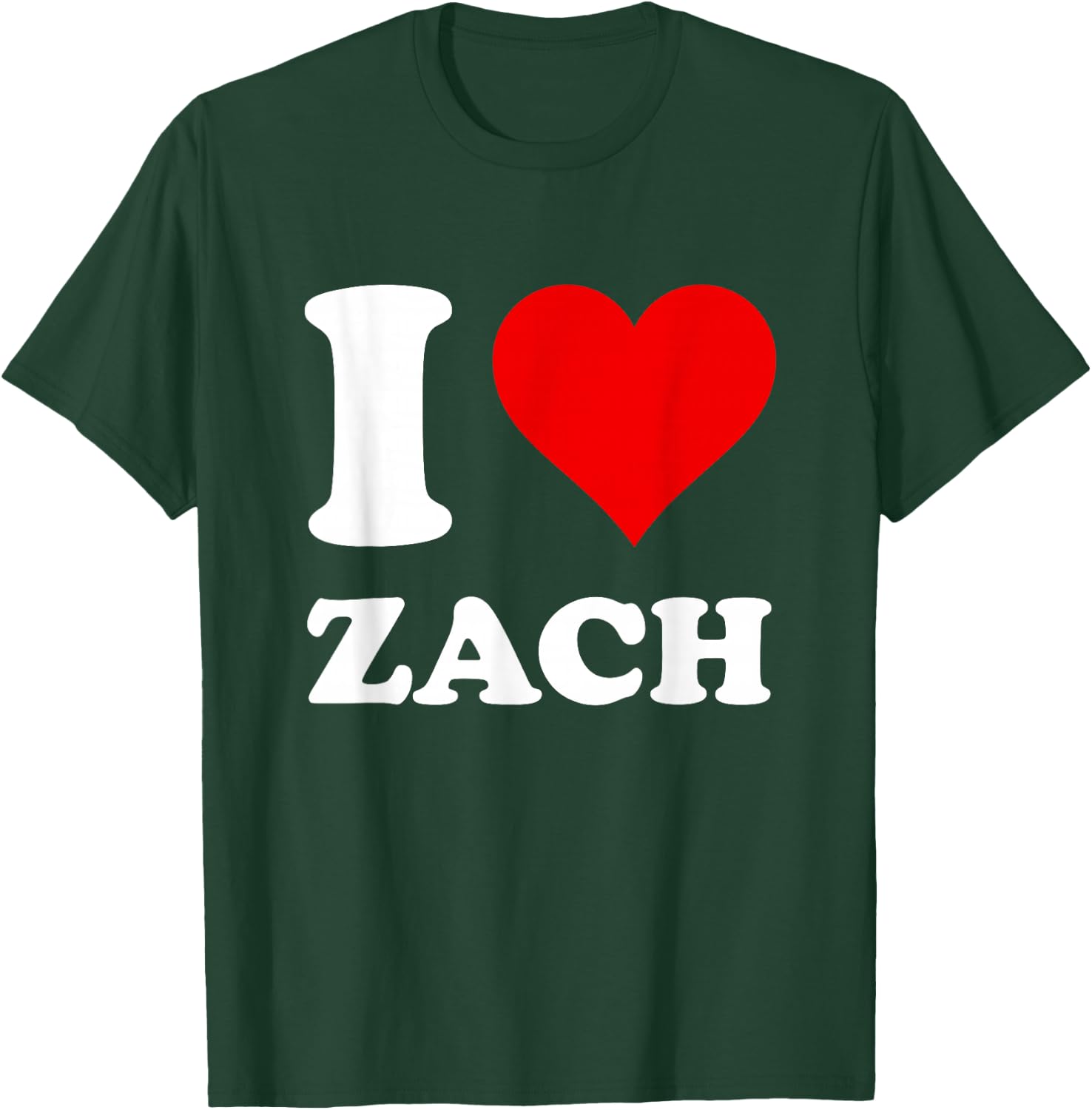 Red Heart I Love Zach T-Shirt - T-Shirt | Forest