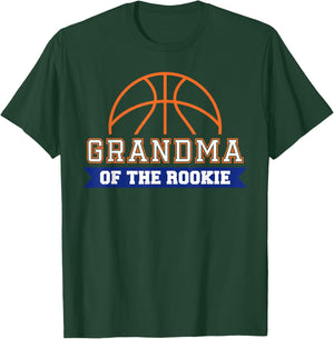 Grandma of Rookie 1st Birthday Basketball Theme Matching T-Shirt - T-Shirt | Forest
