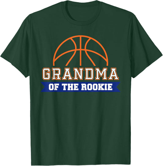 Grandma of Rookie 1st Birthday Basketball Theme Matching T-Shirt - T-Shirt | Forest