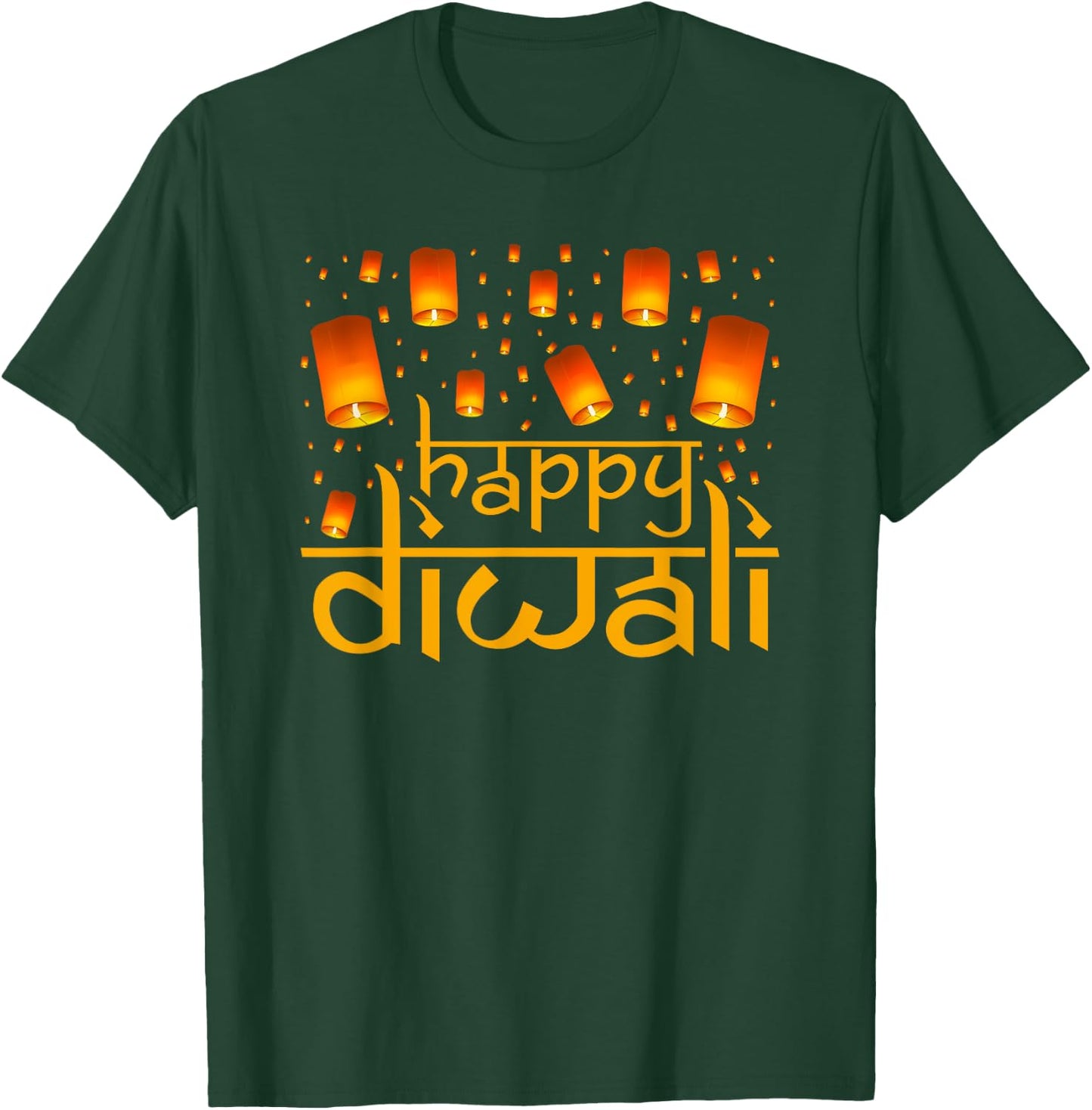 Lantern Happy Diwali Festival of Light T-Shirt - T-Shirt | Forest