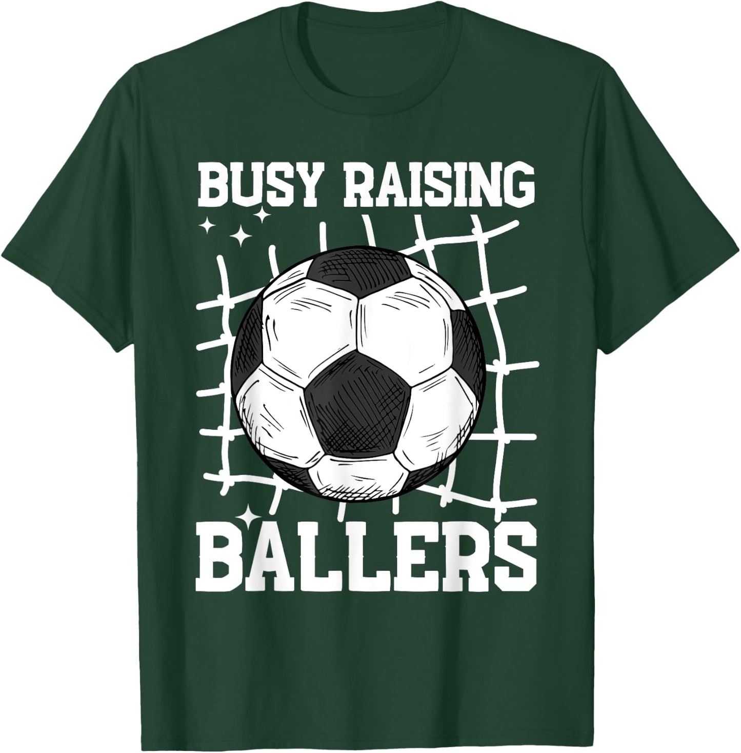 Soccer Mom Busy Raising Ballers Mother's Day Soccer Lover T-Shirt - T-Shirt | Forest