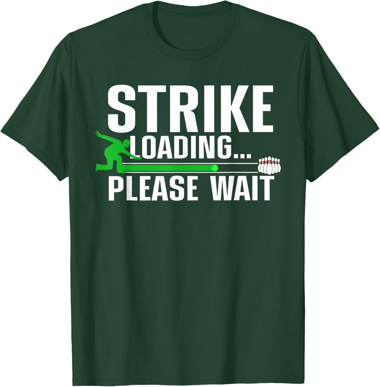 Cool Bowling Art Women Kids Bowler Bowling Player T-Shirt - T-Shirt | Forest