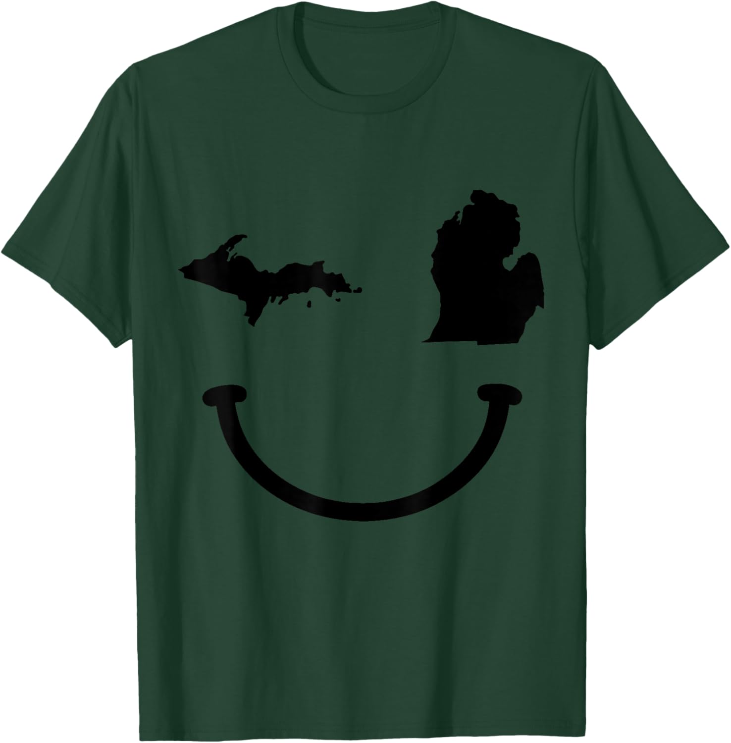 Michigan Pride State Map Vintage Funny T-Shirt - T-Shirt | Forest