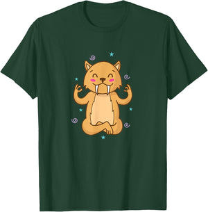 Saber Tooth Tiger meditates wild Cat Predator Men Women Kids T-Shirt - T-Shirt | Forest