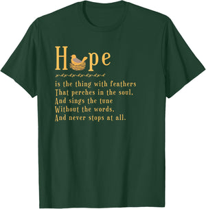 Emily Dickinson Hope is The Thing With Feathers Bird Nest T-Shirt - T-Shirt | Forest