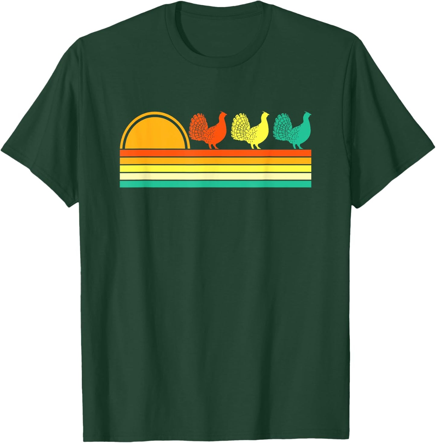 Ornithology Birdwatcher Vintage Ruffed Grouse T-Shirt - T-Shirt | Forest