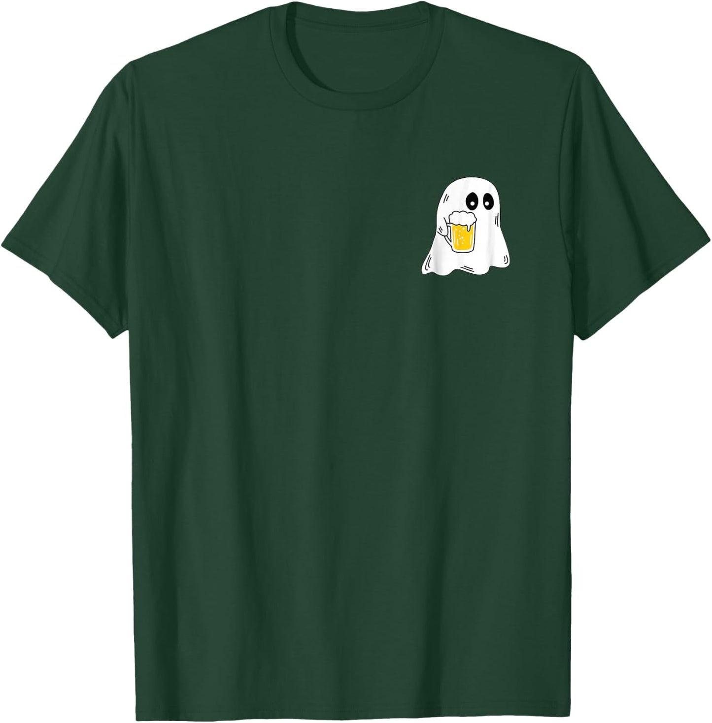 Ghost Drinking Beer Funny Halloween Costume Beer Lover T-Shirt - T-Shirt | Forest