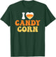 I Love Candy Corn Heart Funny Halloween T-Shirt - T-Shirt | Forest