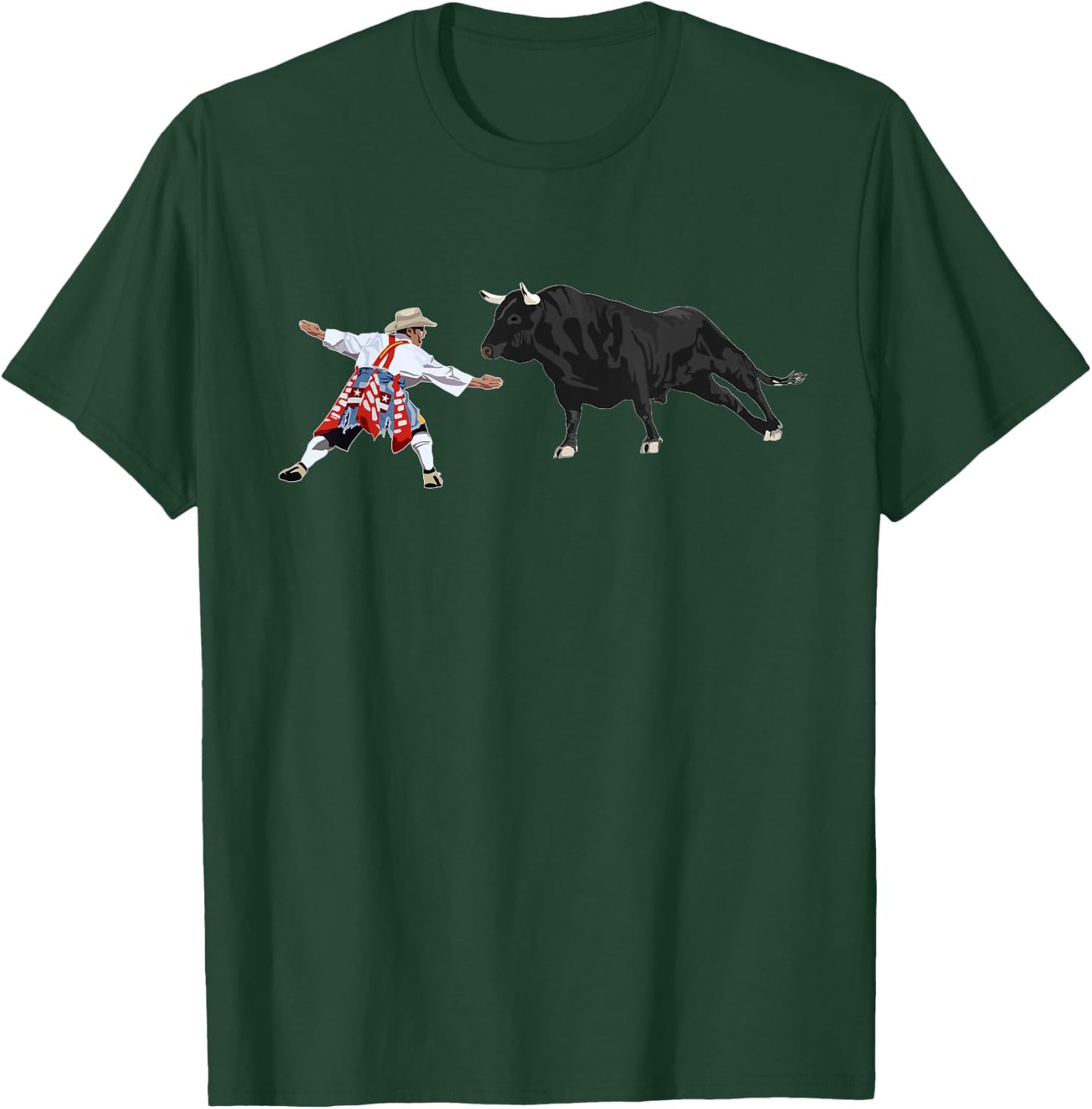 Rodeo Clown Funny Bull Fighting Lover Gag Bullfighter Outfit T-Shirt - T-Shirt | Forest