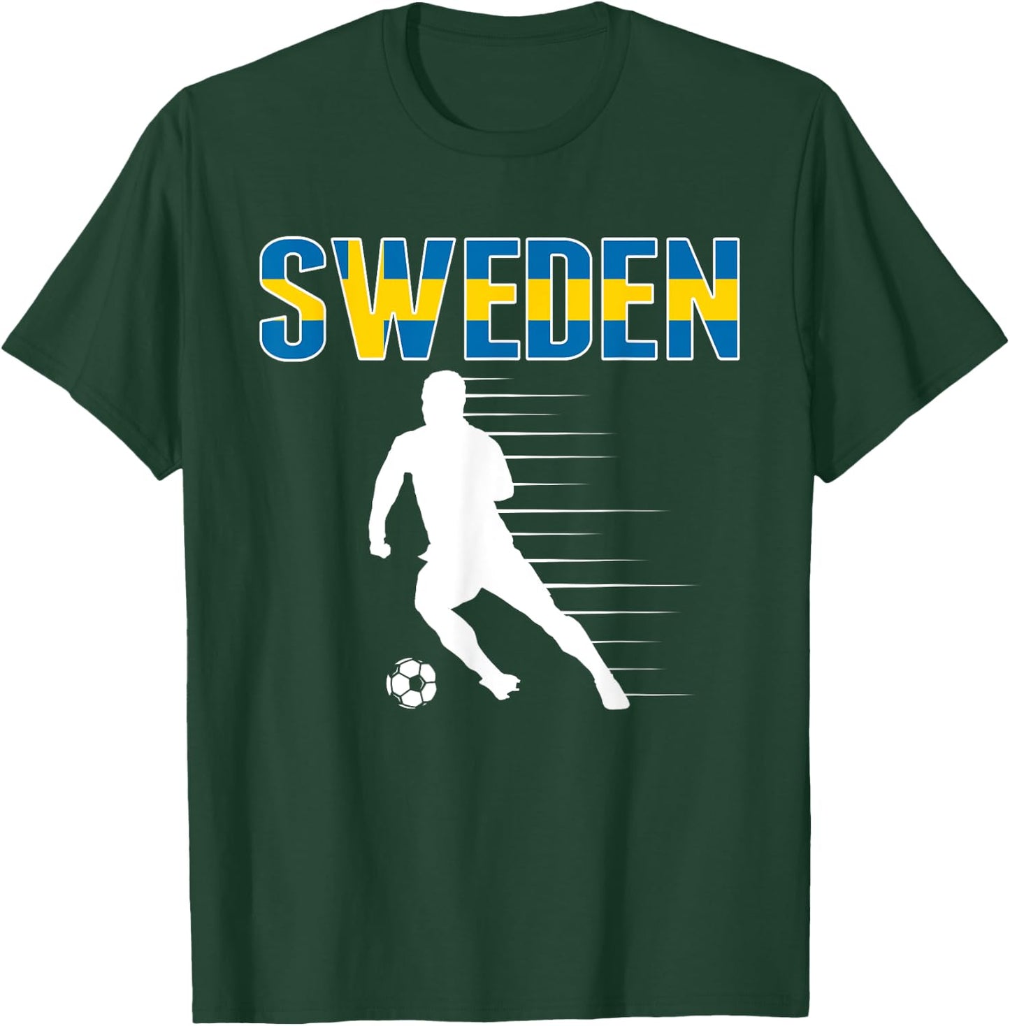 Sweden Soccer Lovers Jersey - Support Swedish Football Team T-Shirt - T-Shirt | Forest