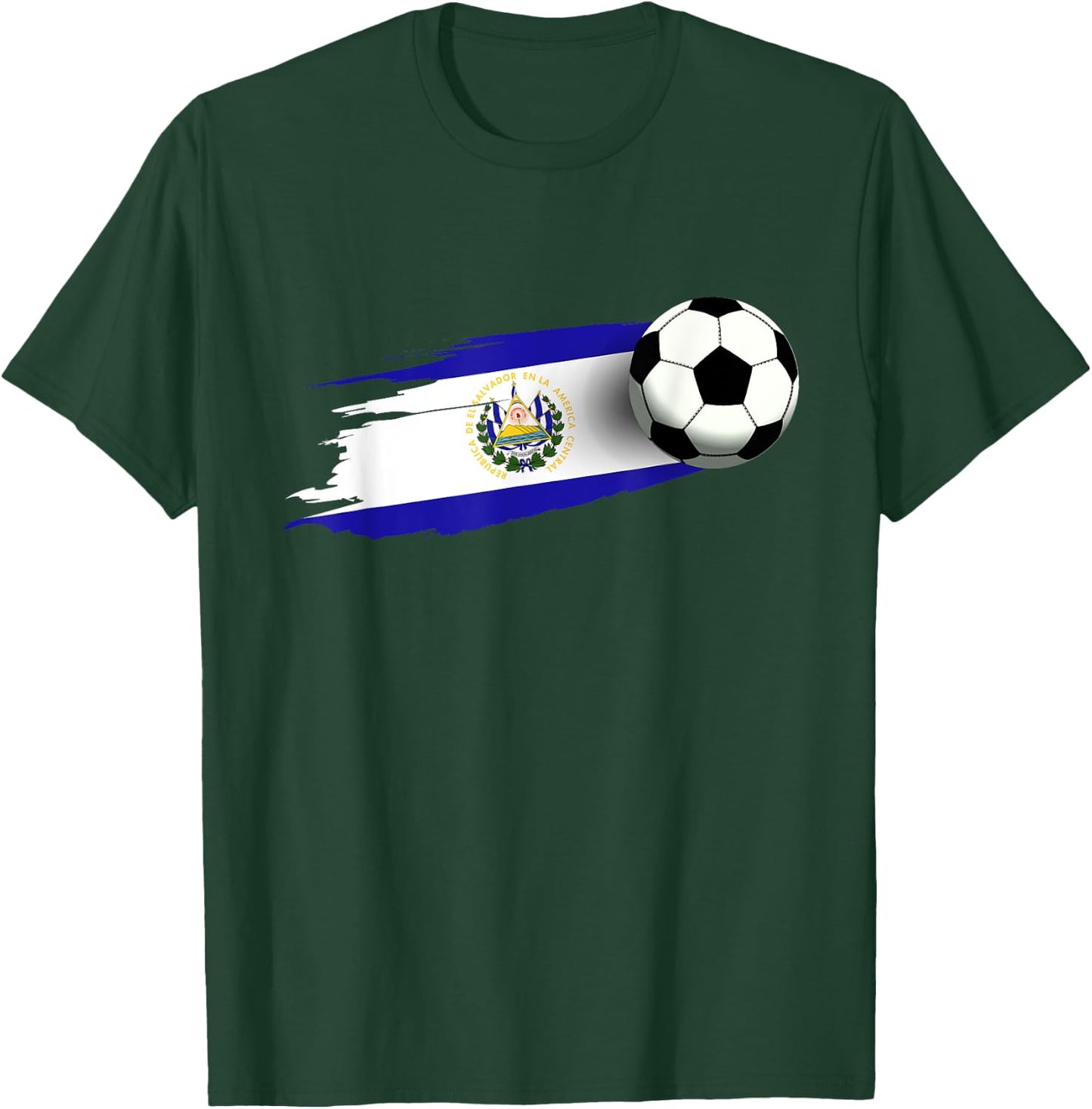 El Salvador Flag Jersey Salvadorean Soccer Team Salvadorean T-Shirt - T-Shirt | Forest