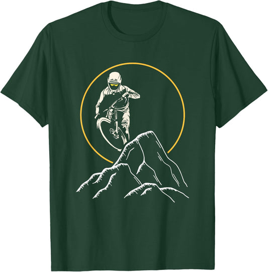 Mountain Biker Design For Riders On Mountain Bike Trails T-Shirt - T-Shirt | Forest
