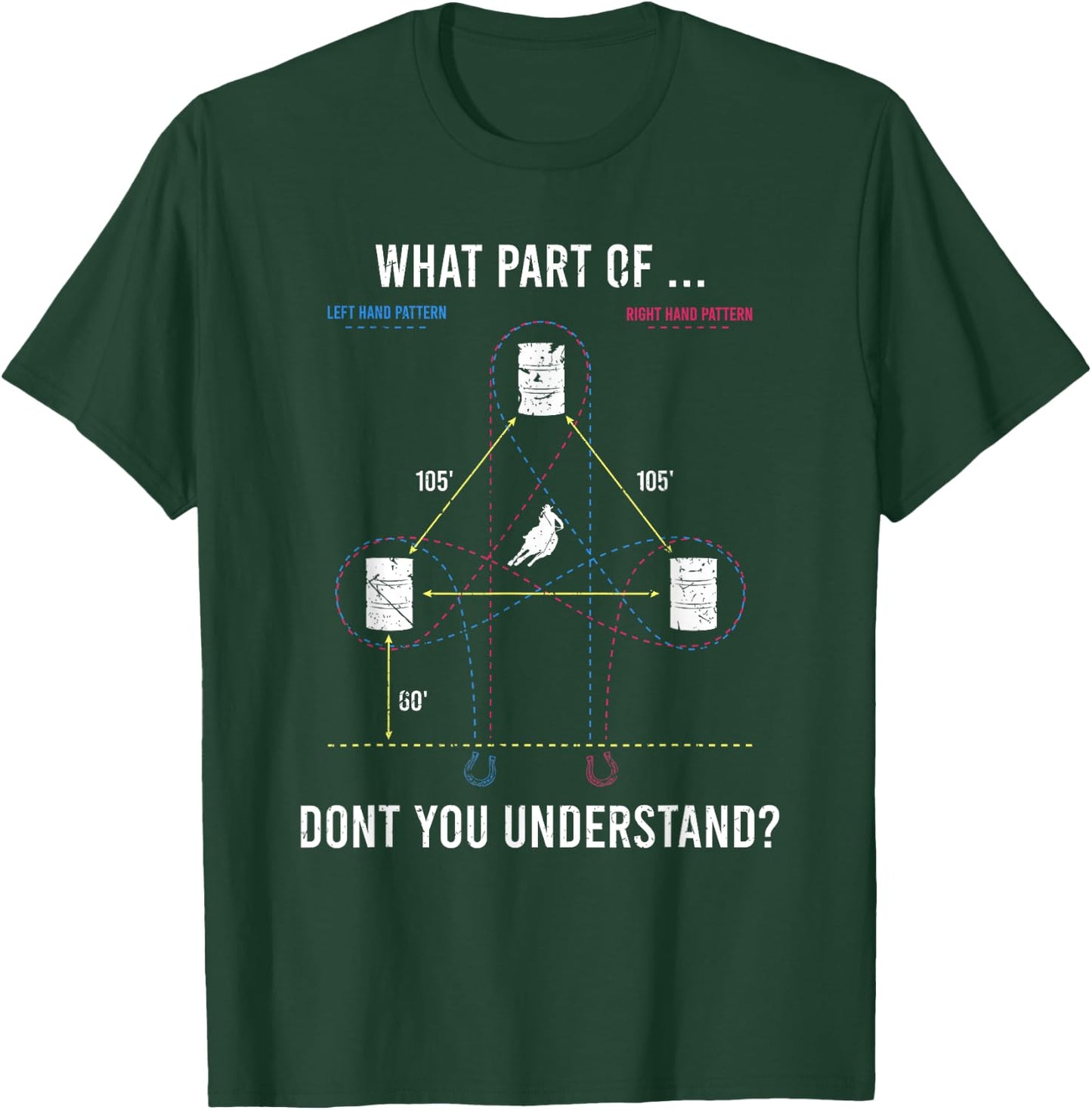 What Part Of Barrel Racing Dont You Understand Rodeo Cowgirl T-Shirt - T-Shirt | Forest
