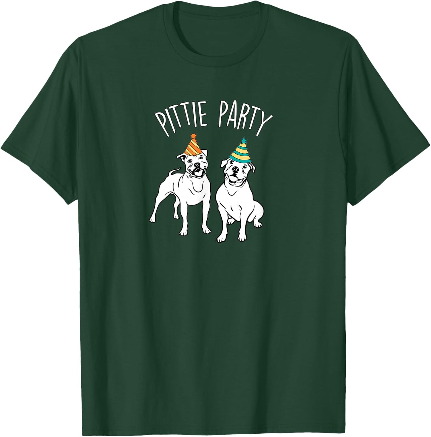 Cute Pitbull Party Dog Lover Men Women Kids T-Shirt - T-Shirt | Forest