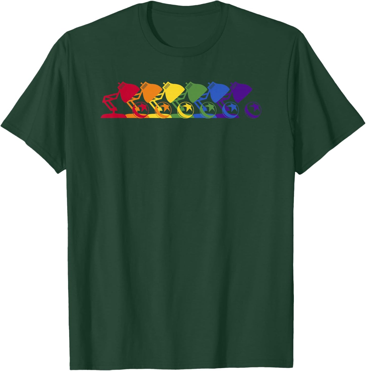 Disney Pixar Repeating Rainbow Pixar Logo T-Shirt - T-Shirt | Forest