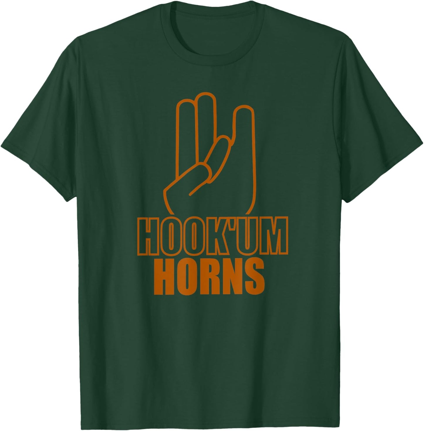 Hook'um Horns - Funny Texas Fan Apparel - The Texas Shocker T-Shirt - T-Shirt | Forest