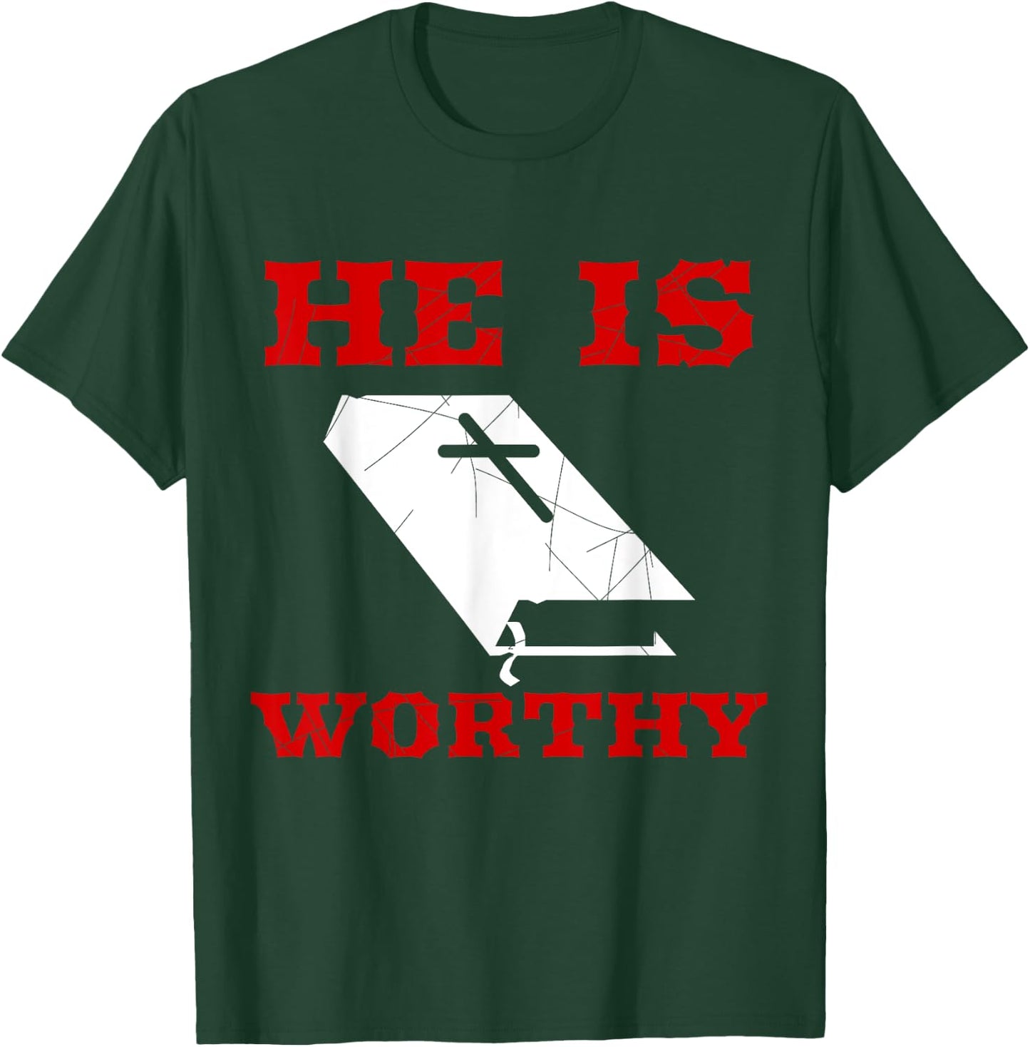 Christian Church Bible Scripture He is Worthy T-Shirt - T-Shirt | Forest