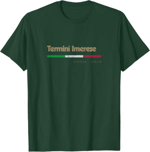 Termini Imerese Italian City Retro Italy Flag T-Shirt - T-Shirt | Forest