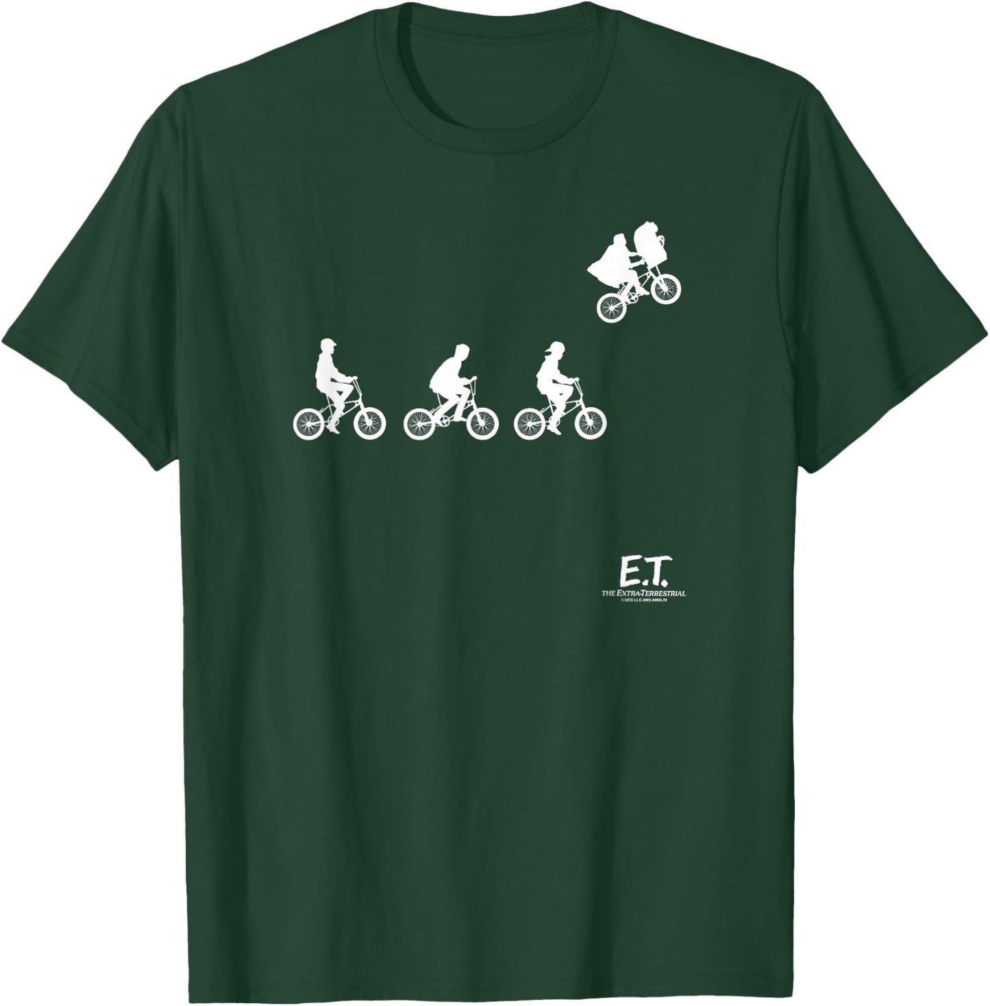 E.T. the Extra-Terrestrial Bike Chase Silhouette T-Shirt - T-Shirt | Forest