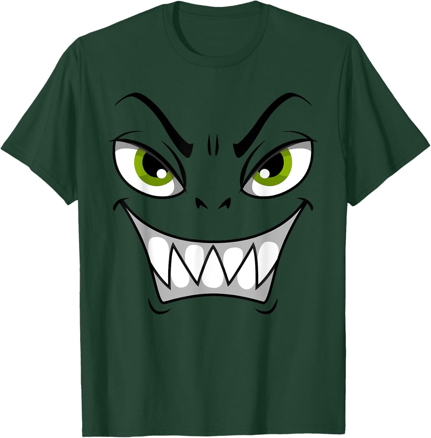 Cute Monster Face Halloween Funny Halloween Kids Adults T-Shirt - T-Shirt | Forest