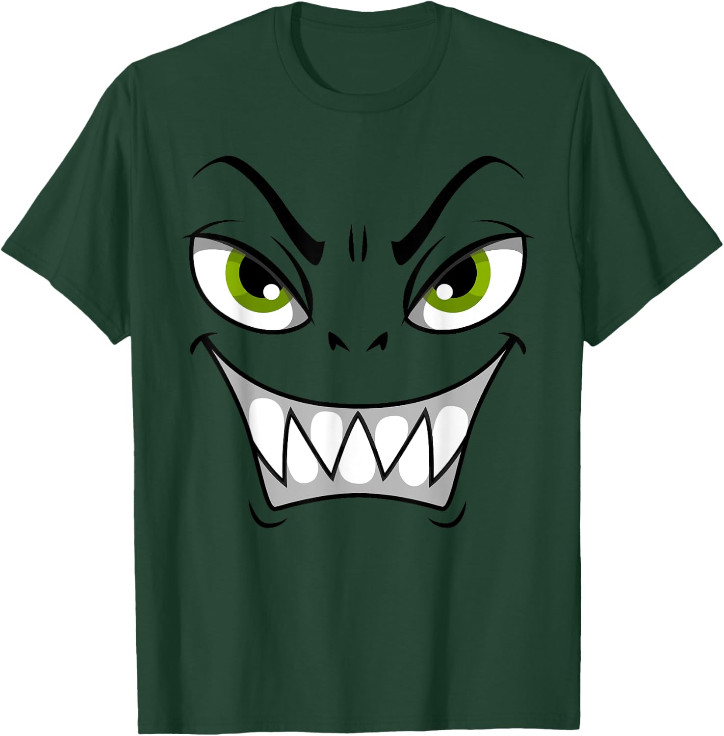 Cute Monster Face Halloween Funny Halloween Kids Adults T-Shirt - T-Shirt | Forest