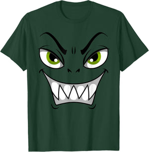 Cute Monster Face Halloween Funny Halloween Kids Adults T-Shirt - T-Shirt | Forest