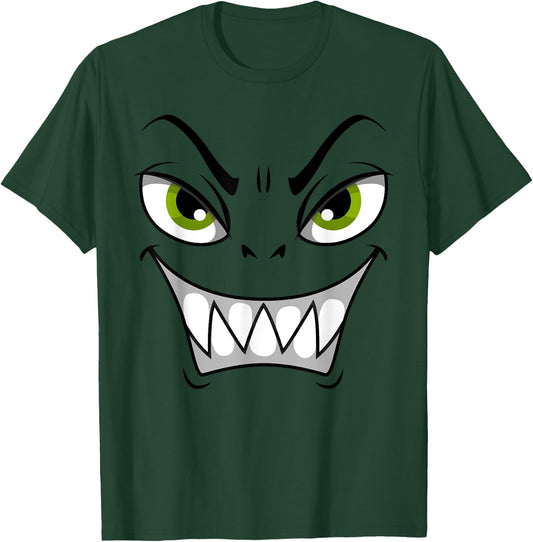 Cute Monster Face Halloween Funny Halloween Kids Adults T-Shirt - T-Shirt | Forest