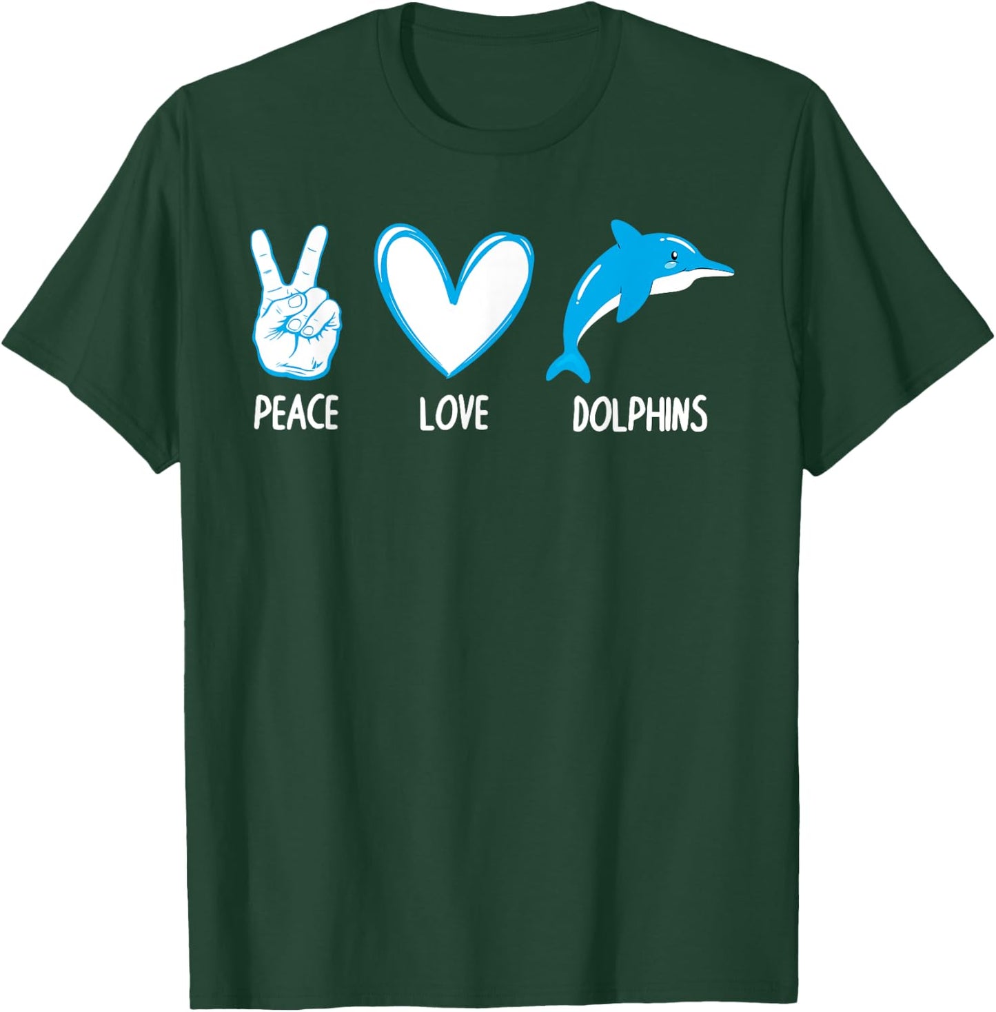 Cute Dolphin Design Women Kids Aquatic Dolphin Lover T-Shirt - T-Shirt | Forest
