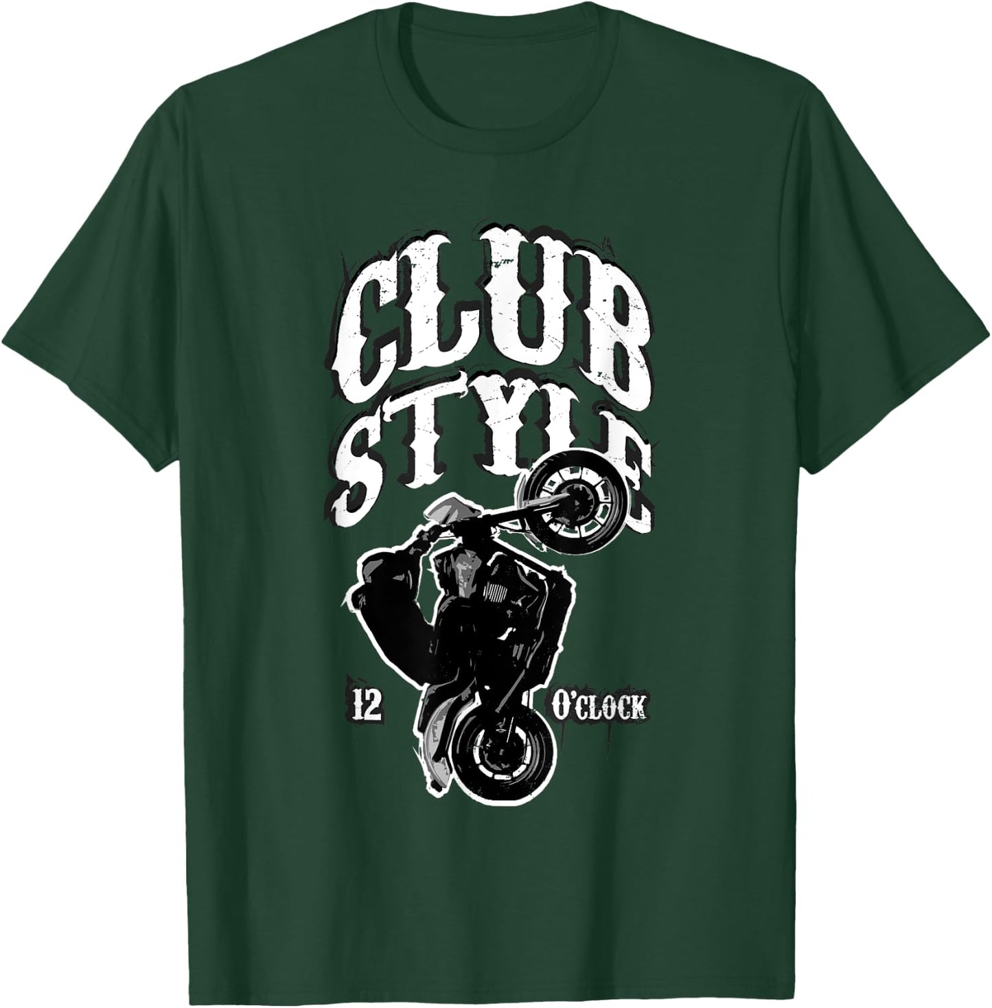 Wheelie Motorcycle Rider Stunt Rider Clubstyle Motorcycle T-Shirt - T-Shirt | Forest