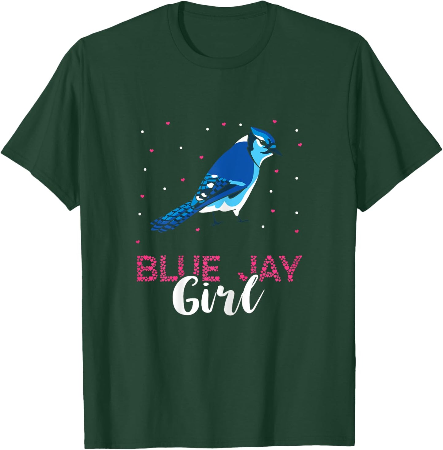 Blue Jay Girl Birder Stellers Jay Blue Jay Bird Ornithology T-Shirt - T-Shirt | Forest